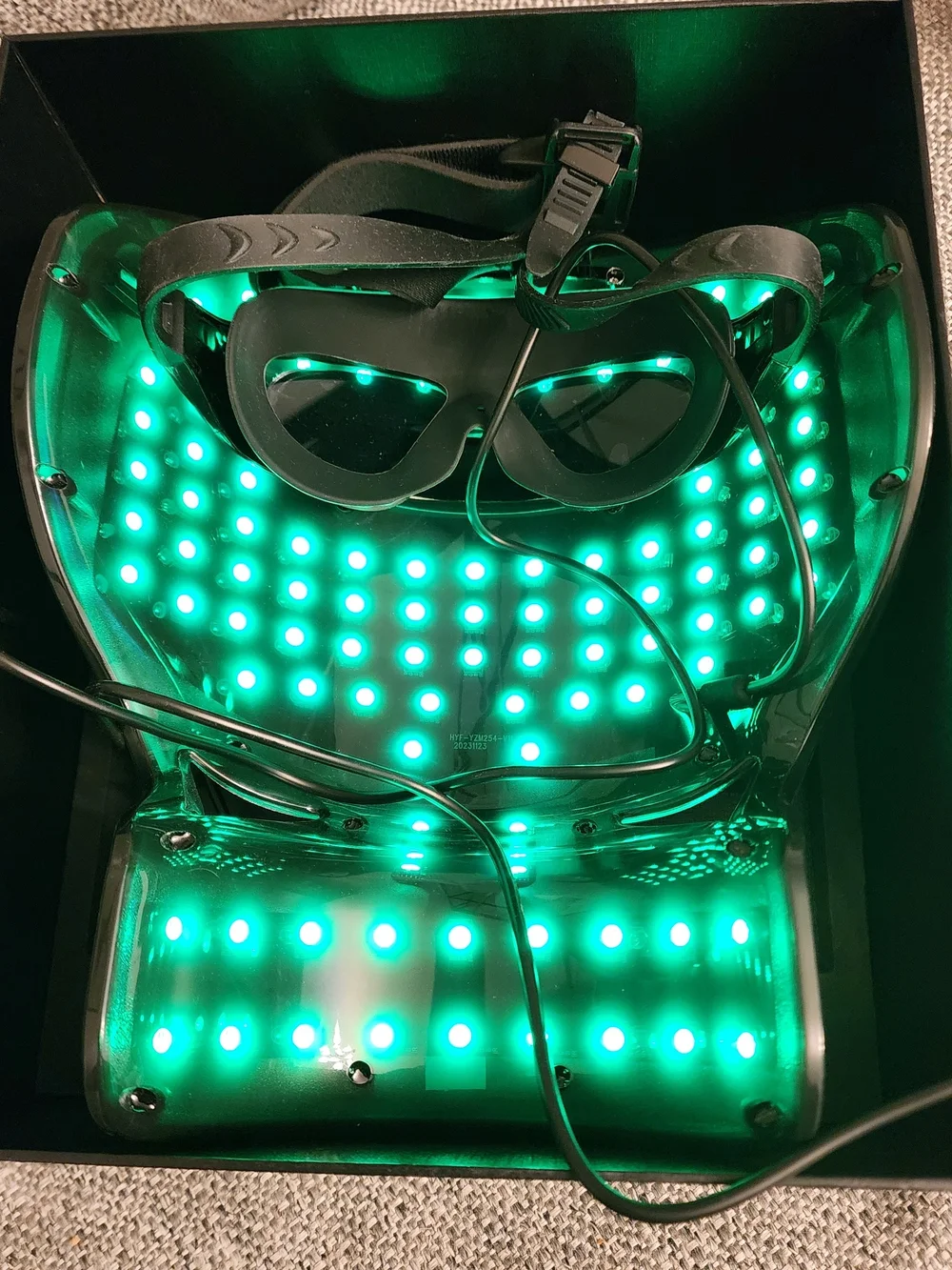 GYH Premium-S 8-Color LED Light Therapy Face & Neck Mask w/ Handheld Light Wand